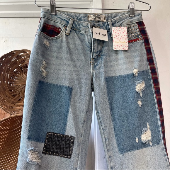 Free People NWT Patch Jeans - Various - Picture 10 of 13